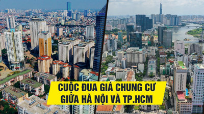 Cuộc đua giá chung cư giữa Hà Nội và TP.HCM