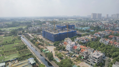 Toàn cảnh dự án Hanoi Melody Residences đang gấp rút hoàn thành