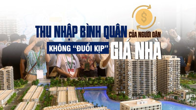 Thu nhập bình quân của người dân không “đuổi kịp” giá nhà