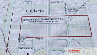 Toàn cảnh vùng đất xây dựng trụ sở các bộ ngành tại Tây Hồ Tây