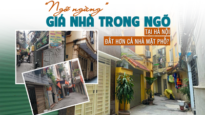 “Ngỡ ngàng” với giá nhà trong ngõ tại Hà Nội: Đắt hơn cả nhà mặt phố?