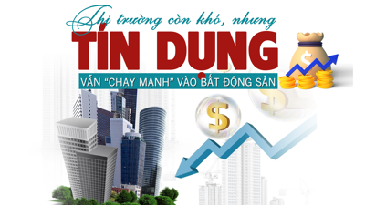 Thị trường còn khó nhưng tín dụng vẫn “chảy mạnh” vào bất động sản?