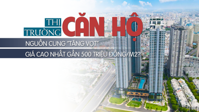 Thị trường căn hộ: Nguồn cung “tăng vọt”, giá cao nhất gần 500 triệu đồng/m2?