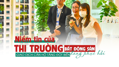 Niềm tin của thị trường bất động sản đang phục hồi, giao dịch căn hộ tăng đột biến