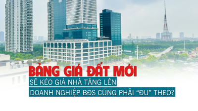 Bảng giá đất mới sẽ kéo giá nhà tăng lên, doanh nghiệp bất động sản cũng phải “đu” theo?