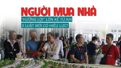 Người mua nhà “hưởng lợi” lớn kể từ khi 3 Luật mới có hiệu lực?