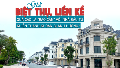 Giá biệt thự, liền kề quá cao là “rào cản” đối với nhà đầu tư khiến thanh khoản bị ảnh hưởng?