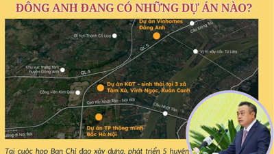 Inforgraphic: Sắp lên quận, Đông Anh đang có những dự án nào?