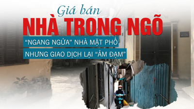 Giá bán nhà trong ngõ “ngang ngửa” nhà mặt phố nhưng giao dịch lại “ảm đạm”