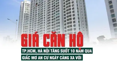 Giá căn hộ TP.HCM, Hà Nội tăng suốt 10 năm qua, giấc mơ an cư ngày càng xa vời Giá căn hộ TP.HCM, Hà Nội tăng suốt 10 năm qua, giấc mơ an cư ngày càng xa vời