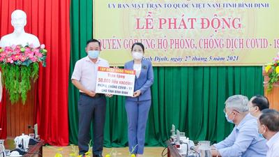Tập đoàn Hưng Thịnh trao tặng 50.000 liều vắc-xin phòng chống Covid-19 cho tỉnh Bình Định