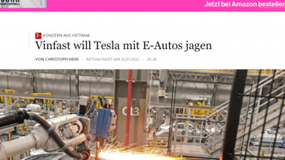 Nhật báo Đức: VinFast muốn chạy đua cùng Tesla