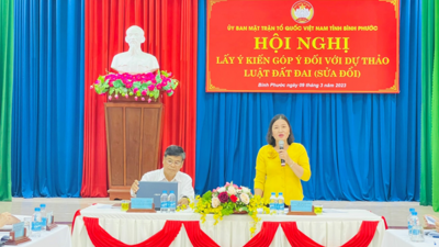 Một số ý kiến góp ý Dự thảo Luật Đất đai (sửa đổi) tại Bình Phước Một số ý kiến góp ý Dự thảo Luật Đất đai (sửa đổi) tại Bình Phước