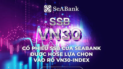 Cổ phiếu SSB của SeABank được HOSE lựa chọn vào rổ VN30-Index