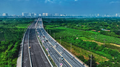 Các phương tiện giao thông di chuyển như thế nào sau khi cầu Vĩnh Tuy thông xe?