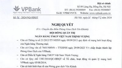 Ngân hàng VPBank sẽ hoạt động PGD VPBank Yên Khánh từ ngày 3/4/2024