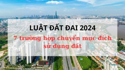 Luật Đất đai 2024 ít tháng nữa thực thi, 7 trường hợp sau mới được phép chuyển đổi mục đích sử dụng đất