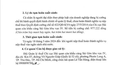 Nợ thuế gần 1 triệu đồng, một giám đốc doanh nghiệp bị hoãn xuất cảnh