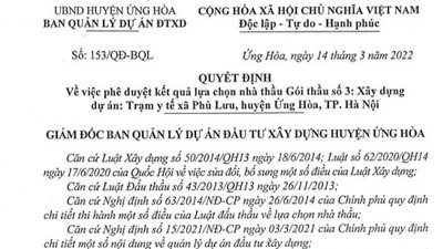 Xây dựng Đức Đạt trúng một loạt gói thầu tiết kiệm ngân sách thấp tại Ứng Hoà