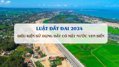 Điều kiện sử dụng đất có mặt nước ven biển thế nào theo Luật Đất đai 2024?