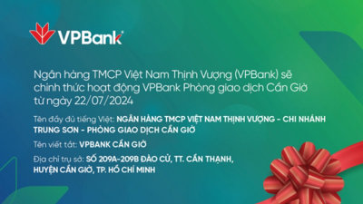 Phòng Giao Dịch VPBank Cần Giờ chính thức hoạt động từ 22/7/2024