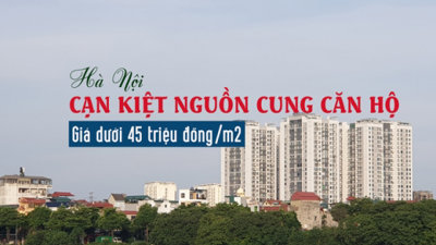 Hà Nội: Cạn kiệt nguồn cung căn hộ giá dưới 45 triệu đồng/m2