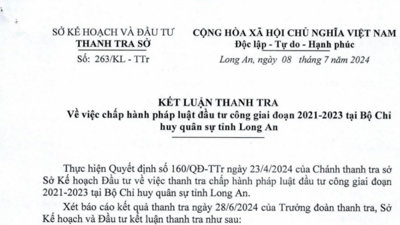 Long An: Một công ty tư vấn đấu thầu có sai sót trong đánh giá hồ sơ dự thầu