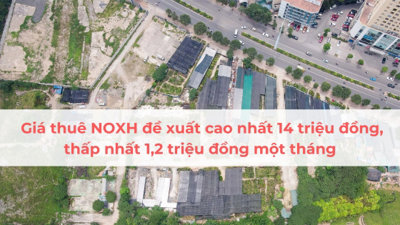 Giá thuê NOXH đề xuất cao nhất 14 triệu đồng, thấp nhất 1,2 triệu đồng một tháng