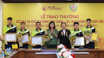 T&T Group trao thưởng hơn 1,2 tỷ đồng cho CLB Bóng bàn CAND - T&T sau Giải vô địch bóng bàn quốc gia 2025 T&T Group trao thưởng hơn 1,2 tỷ đồng cho CLB Bóng bàn CAND - T&T sau Giải vô địch bóng bàn quốc gia 2025