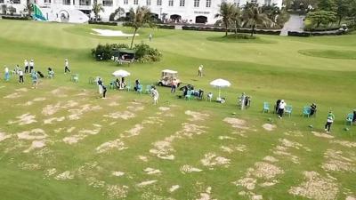 Bất chấp lệnh giãn cách xã hội, sân Golf FLC Sầm Sơn vẫn đón khách vào chơi?