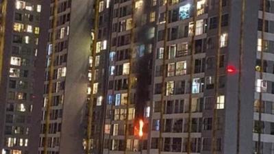 Cháy ở khu chung cư cao cấp:Cục nóng điều hòa phát nổ