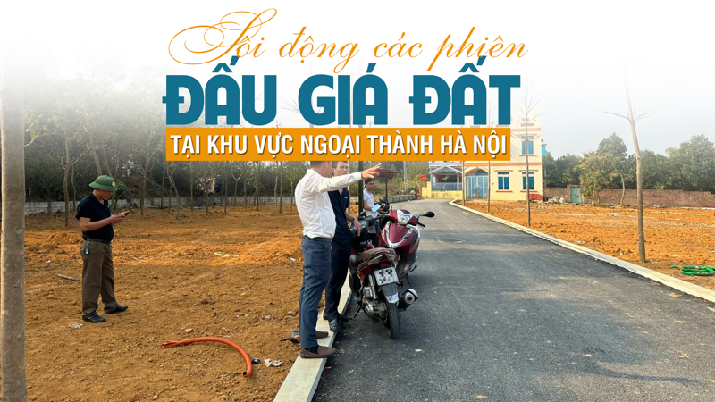 “Sôi động” các phiên đấu giá đất tại khu vực ngoại thành Hà Nội