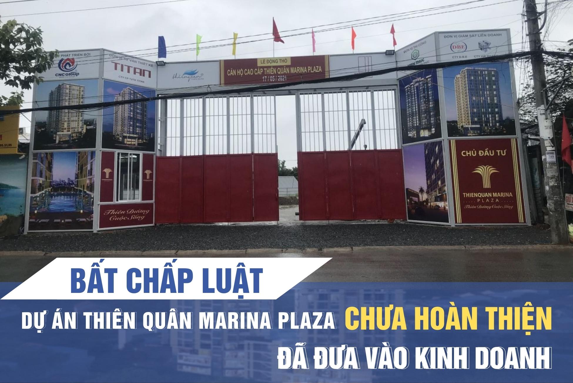 Dự án Thiên Quân Marina Plaza có dấu hiệu huy động vốn khi chưa hoàn thiện móng