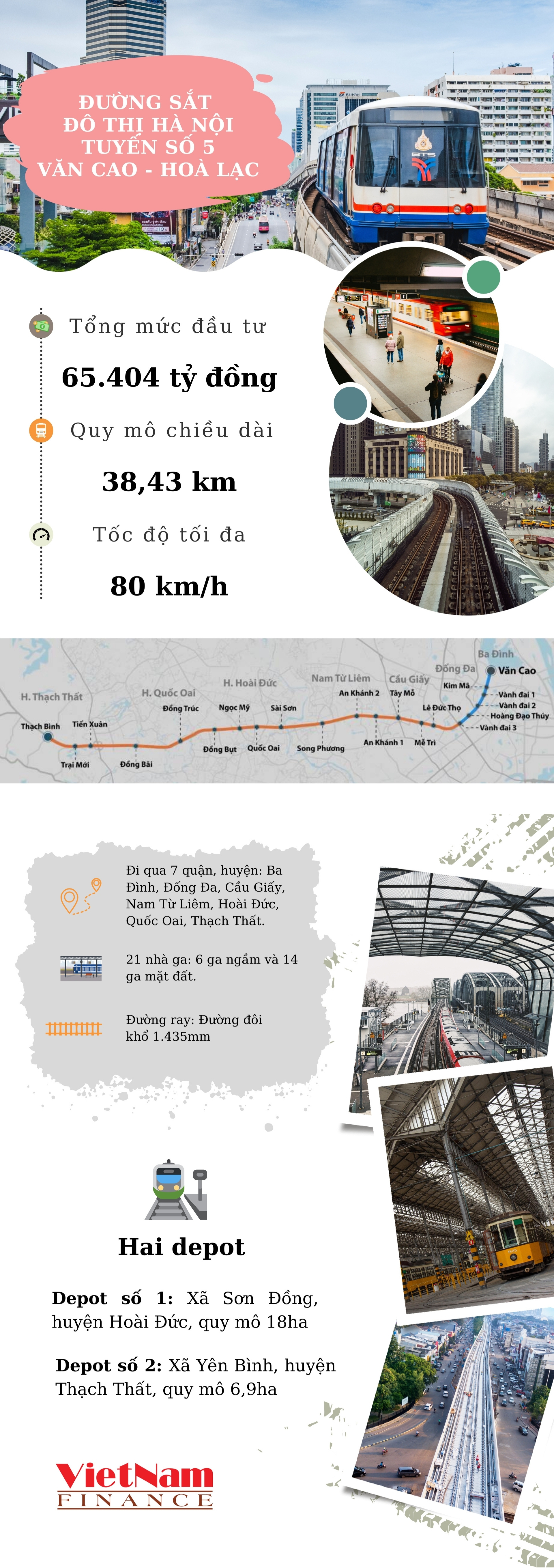 Tổng quan Tuyến metro Văn Cao - Hoà Lạc được Hà Nội khởi công trong 2025 - Ảnh 1