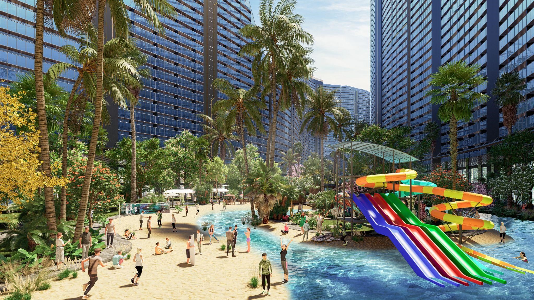 Noble Crystal Riverside - Quần thể đô thị phức hợp mang phong cách Resort 4.0 ven sông Sài Gòn sở hữu ba mặt giáp sông tại trái tim của khu Nam Sài Gòn. Với quy mô 12 toà tháp cao trung bình lên đến 37 tầng và hơn 3100 sản phẩm đa dạng, dự án tiên phong phát triển kiến trúc xanh ấn tượng với công viên bốn mùa, đường dạo bộ trên không, hệ thống vườn treo và thảm thực vật đa dạng, cùng phố mua sắm giữa công viên xanh, kết hợp công nghệ AI mang đến những trải nghiệm sống tiện nghi và hiện đại hàng đầu. Noble Crystal Riverside - Quần thể đô thị phức hợp mang phong cách Resort 4.0 ven sông Sài Gòn sở hữu ba mặt giáp sông tại "trái tim" của khu Nam Sài Gòn. Với quy mô 12 toà tháp cao trung bình lên đến 37 tầng và hơn 3100 sản phẩm đa dạng, dự án tiên phong phát triển kiến trúc xanh ấn tượng với công viên bốn mùa, đường dạo bộ trên không, hệ thống vườn treo và thảm thực vật đa dạng, cùng phố mua sắm giữa công viên xanh, kết hợp công nghệ AI mang đến những trải nghiệm sống tiện nghi và hiện đại hàng đầu. 