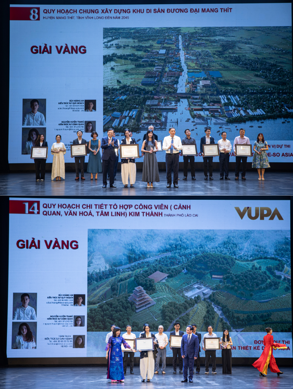 Hai đồ án do T&T Group tài trợ kinh phí lập ý tưởng/đồ án quy hoạch cũng đã được vinh danh giải Vàng. Hai đồ án do T&T Group tài trợ kinh phí lập ý tưởng/đồ án quy hoạch cũng đã được vinh danh giải Vàng.