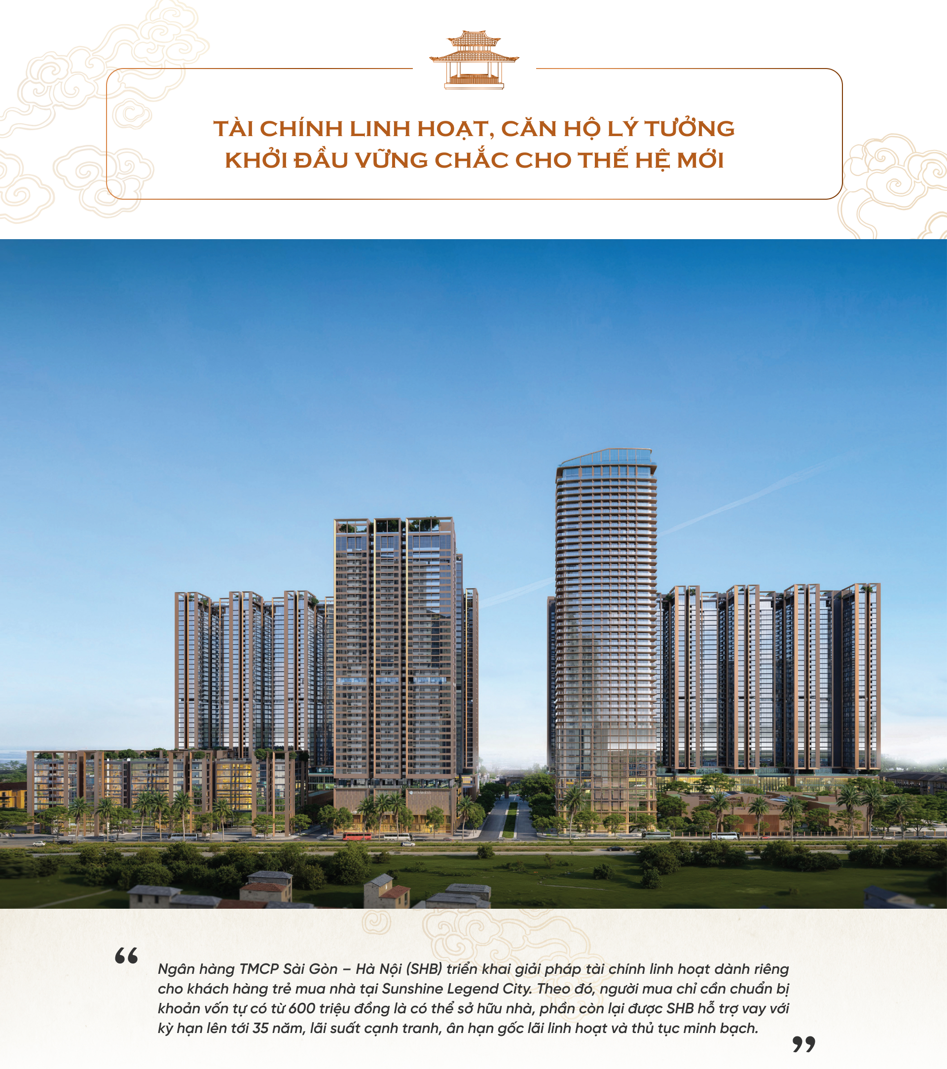 Sunshine Group ra mắt Sunshine Legend City với gần 8.000 căn hộ cao cấp giá hợp lý dành cho người trẻ cùng gói tín dụng từ SHB - góp phần bảo tồn di sản Phố Hiến phía Đông Thủ đô - Ảnh 16 Sunshine Group ra mắt Sunshine Legend City với gần 8.000 căn hộ cao cấp giá hợp lý dành cho người trẻ cùng gói tín dụng từ SHB - góp phần bảo tồn di sản Phố Hiến phía Đông Thủ đô - Ảnh 16