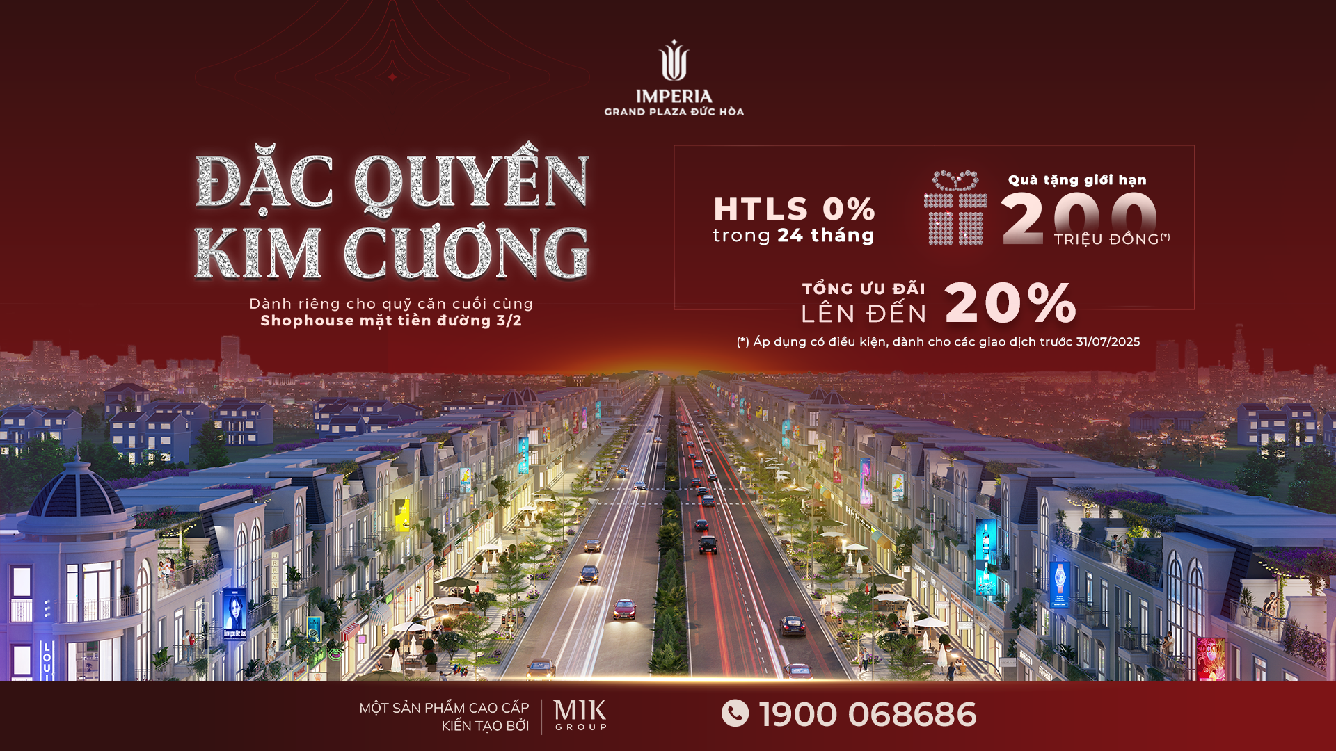 Ưu đãi đặc biệt áp dụng cho quỹ căn shophouse mặt tiền đường 3/2 cuối cùng tại Imperia Grand Plaza Đức Hoà Ưu đãi đặc biệt áp dụng cho quỹ căn shophouse mặt tiền đường 3/2 cuối cùng tại Imperia Grand Plaza Đức Hoà 