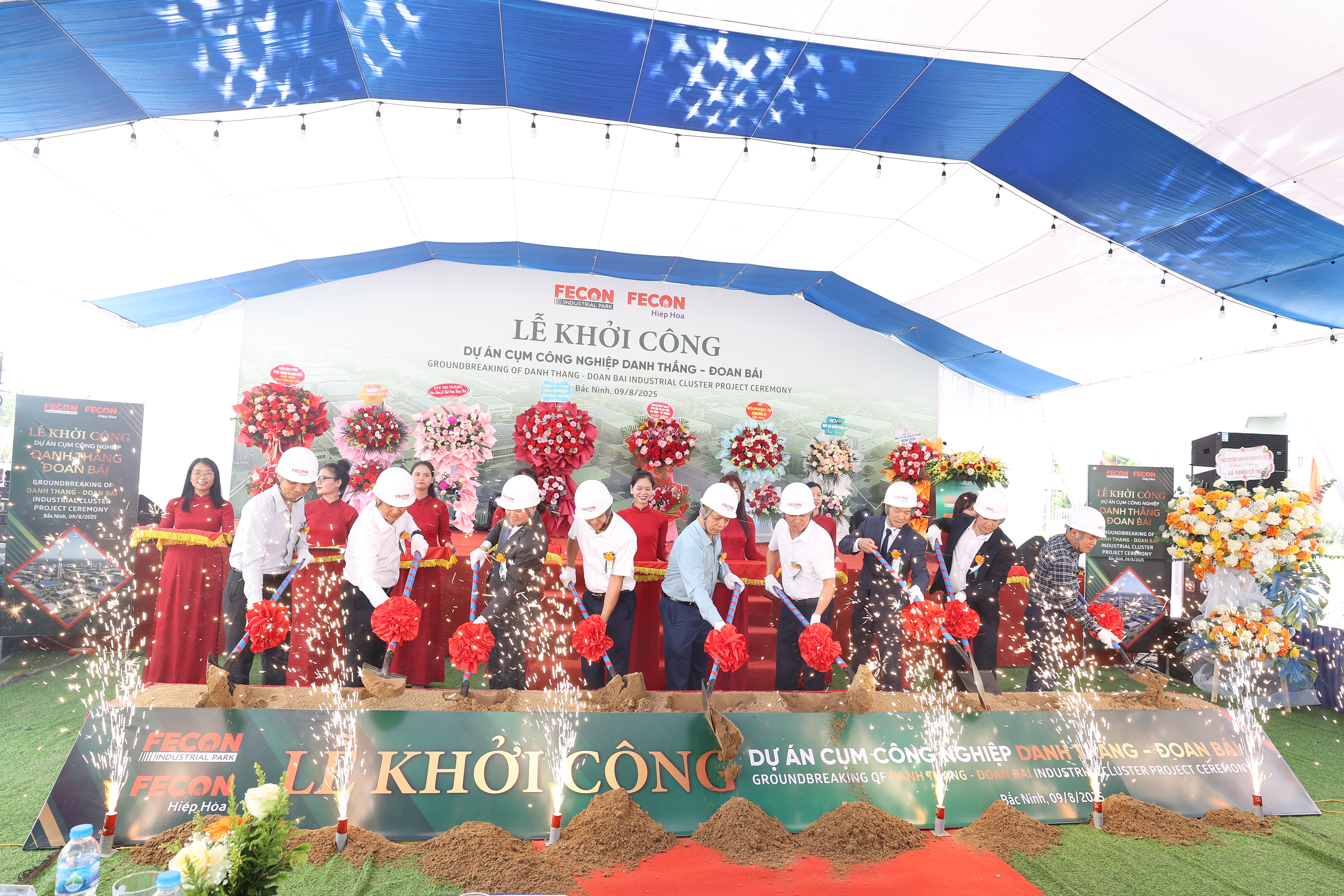 Lễ khởi công dự án FECON IP Hiệp Hoà diễn ra vào sáng ngày 9/8/2025, tại xã Hiệp Hòa, tỉnh Bắc Ninh. Lễ khởi công dự án FECON IP Hiệp Hoà diễn ra vào sáng ngày 9/8/2025, tại xã Hiệp Hòa, tỉnh Bắc Ninh.