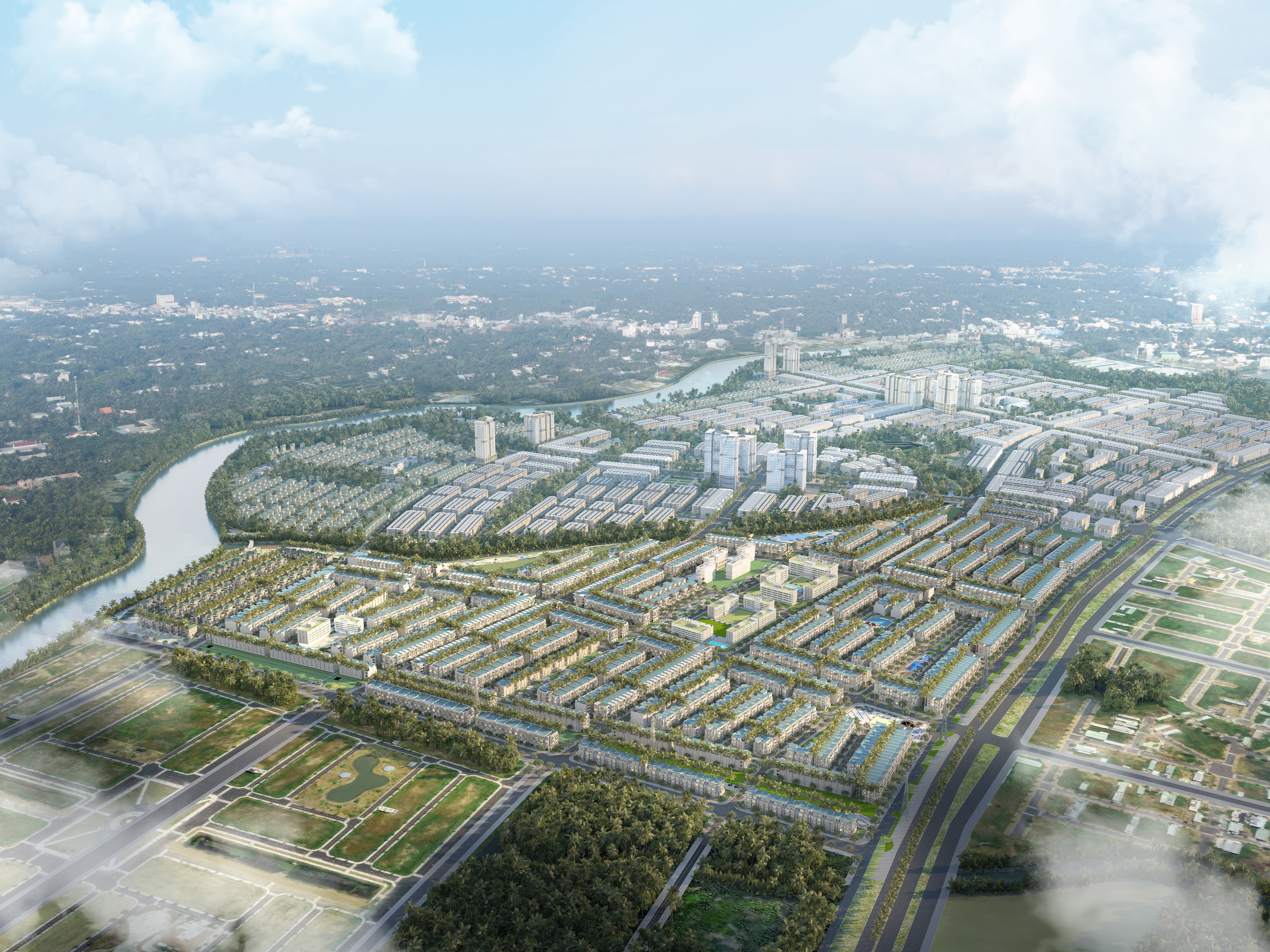 T&amp;T City Millennia c&oacute; 3 mặt tiếp gi&aacute;p s&ocirc;ng, vừa l&agrave; điểm nhấn cảnh quan sinh th&aacute;i cho to&agrave;n dự &aacute;n, vừa mang đến nguồn sinh kh&iacute; thịnh vượng. &nbsp;