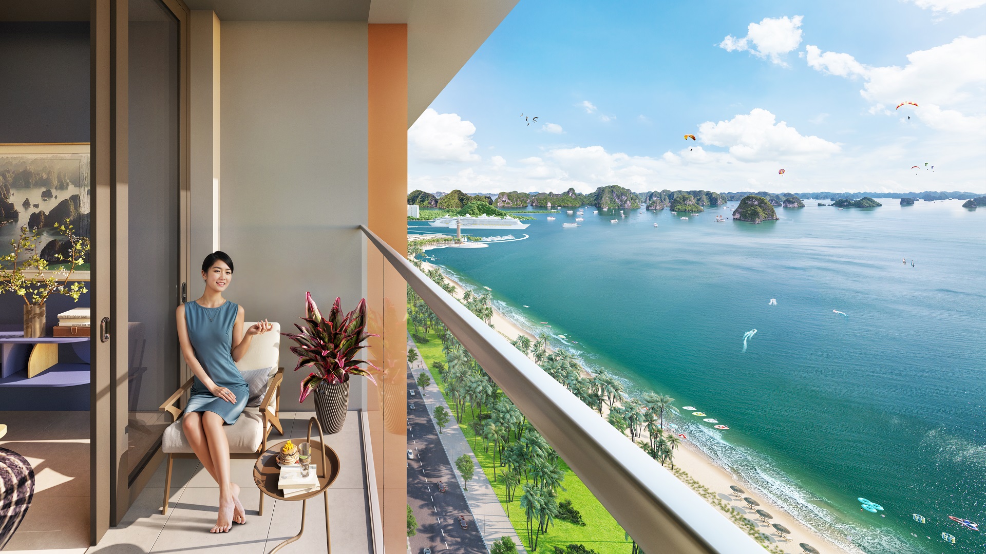 View hướng vịnh từ Sun Centro Town – tổ hợp căn hộ cao cấp nằm trong Sun Elite City (Ảnh: Sun Property ) View hướng vịnh từ Sun Centro Town – tổ hợp căn hộ cao cấp nằm trong Sun Elite City (Ảnh: Sun Property )