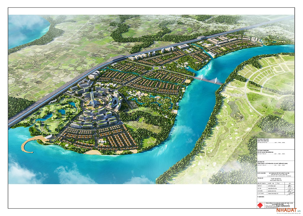 Phối cản dự án Khu đô thị du lịch Long Tân.  