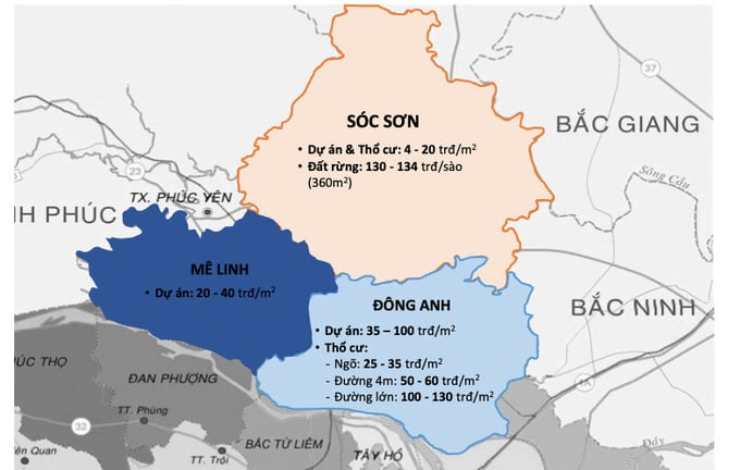 Chi tiết 3 huyện trong quy hoạch Thành phố phía Bắc Thủ đô - Ảnh 2 Chi tiết 3 huyện trong quy hoạch Thành phố phía Bắc Thủ đô - Ảnh 2