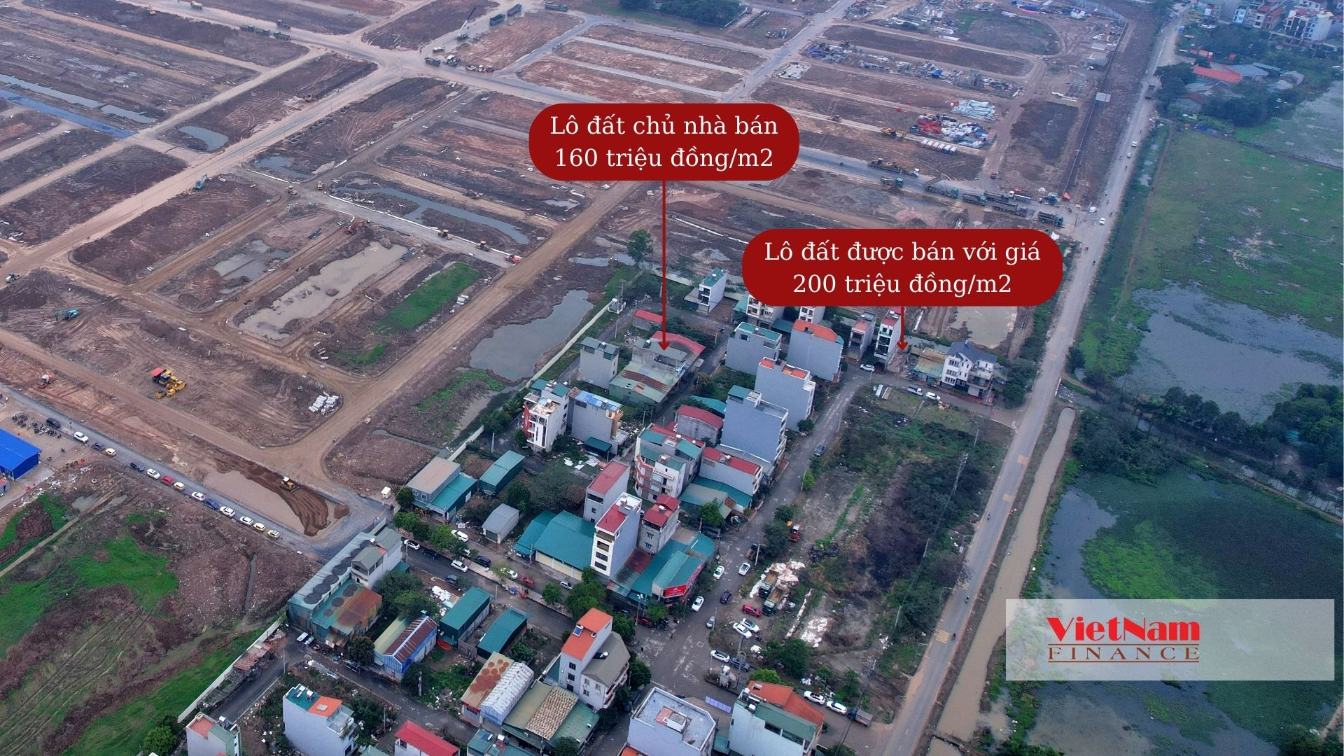 Khu đất đất tái định cư giáp với Vinhomes Đan Phượng. Khu đất đất tái định cư giáp với Vinhomes Đan Phượng. 