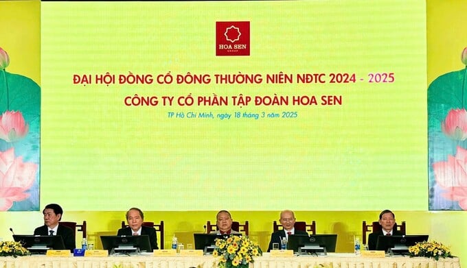 Ngày 18/3, Tập đoàn Hoa Sen tổ chức Đại hội đồng cổ đông thường niên năm 2025. Ảnh: ST Ngày 18/3, Tập đoàn Hoa Sen tổ chức Đại hội đồng cổ đông thường niên năm 2025. Ảnh: ST 