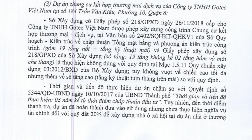 Thanh tra 'vạch' sai phạm tại dự án Asiana Capella của Gotec Việt Nam - Ảnh 1 Thanh tra 'vạch' sai phạm tại dự án Asiana Capella của Gotec Việt Nam - Ảnh 1