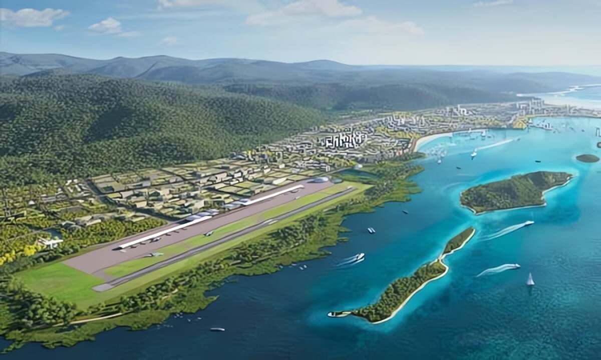 Phối cảnh sân bay Vân Phong. Phối cảnh sân bay Vân Phong.