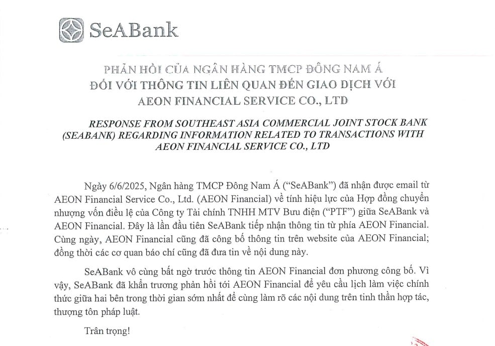 Công bố của SeABank. Công bố của SeABank.