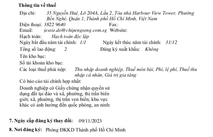 Công ty cổ phần Kết nối đầu tư Việt có tổng số lao động theo đăng ký thuế của công ty là 2 người. Công ty cổ phần Kết nối đầu tư Việt có tổng số lao động theo đăng ký thuế của công ty là 2 người.