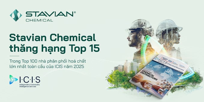 Stavian Hóa chất thăng hạng Top 15 trong 100 nhà phân phối hoá chất lớn nhất toàn cầu theo ICIS 2025 - Ảnh 1 Stavian Hóa chất thăng hạng Top 15 trong 100 nhà phân phối hoá chất lớn nhất toàn cầu theo ICIS 2025 - Ảnh 1